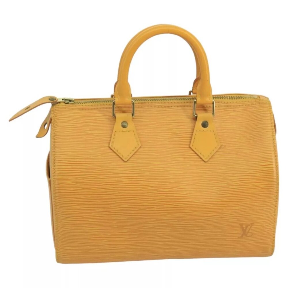 LOUIS VUITTON Epi Speedy 25 Hand Bag Tassili Yellow